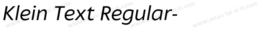Klein Text Regular字体转换